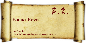 Parma Keve névjegykártya